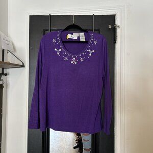 White Stag Long Sleeve Shirt Purple